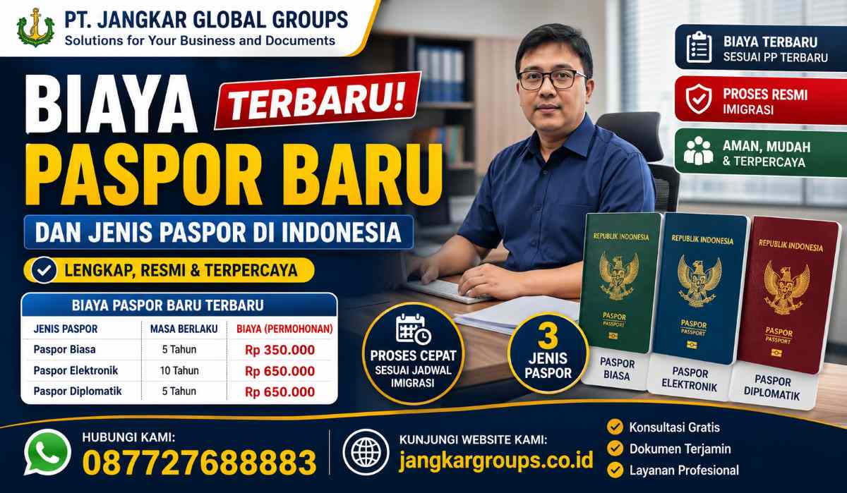 Biaya Paspor Baru Terbaru dan Jenis Paspor di Indonesia