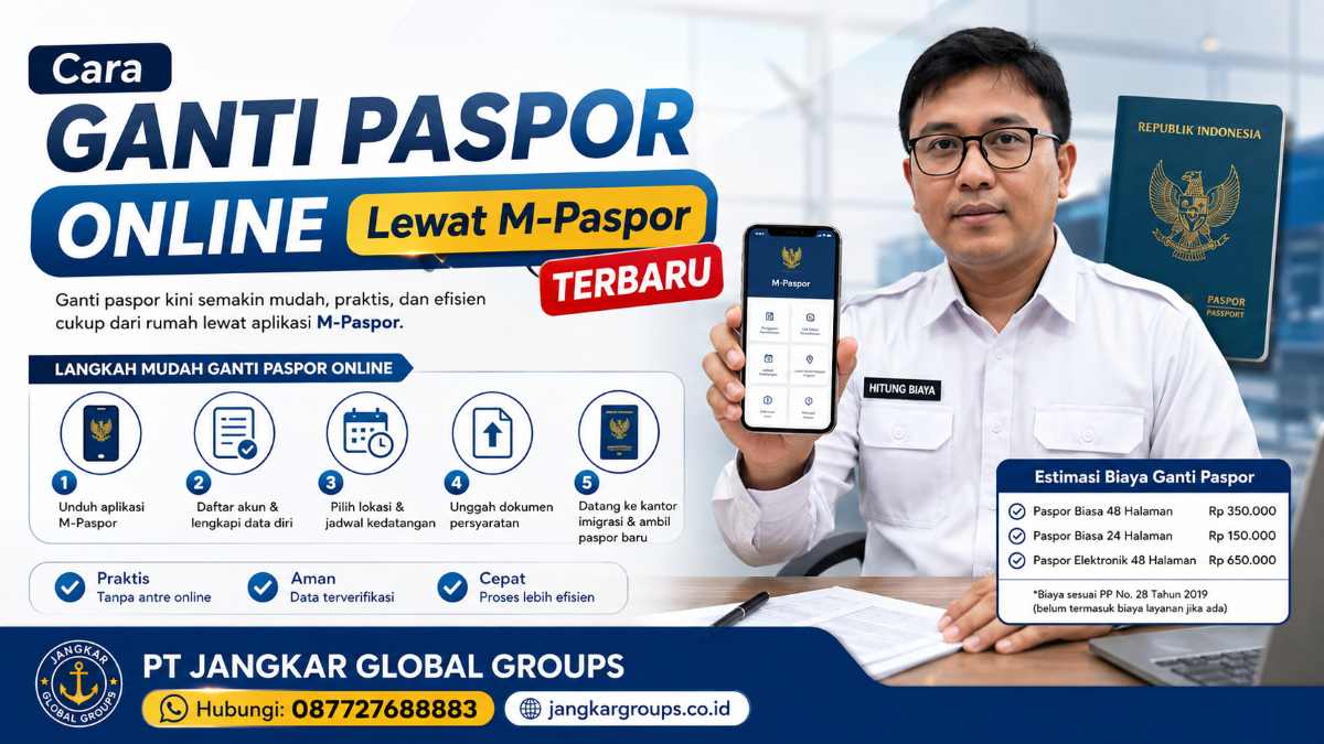 Cara Ganti Paspor Online Lewat M-Paspor Terbaru