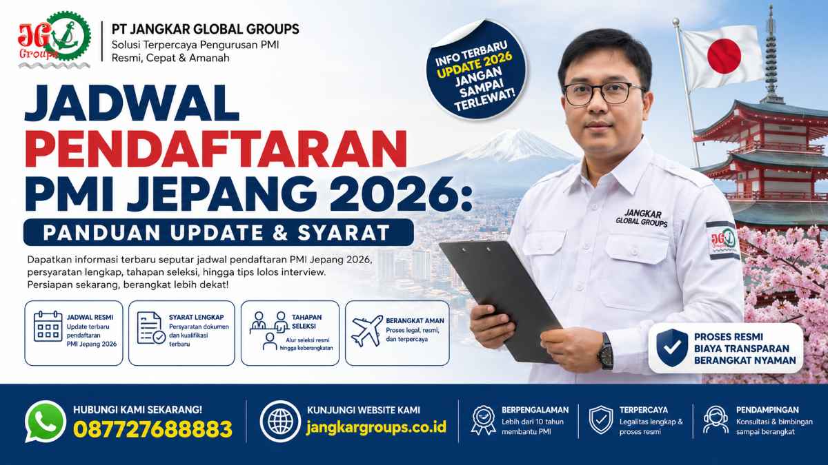 Jadwal Pendaftaran PMI Jepang 2026 Panduan Update & Syarat