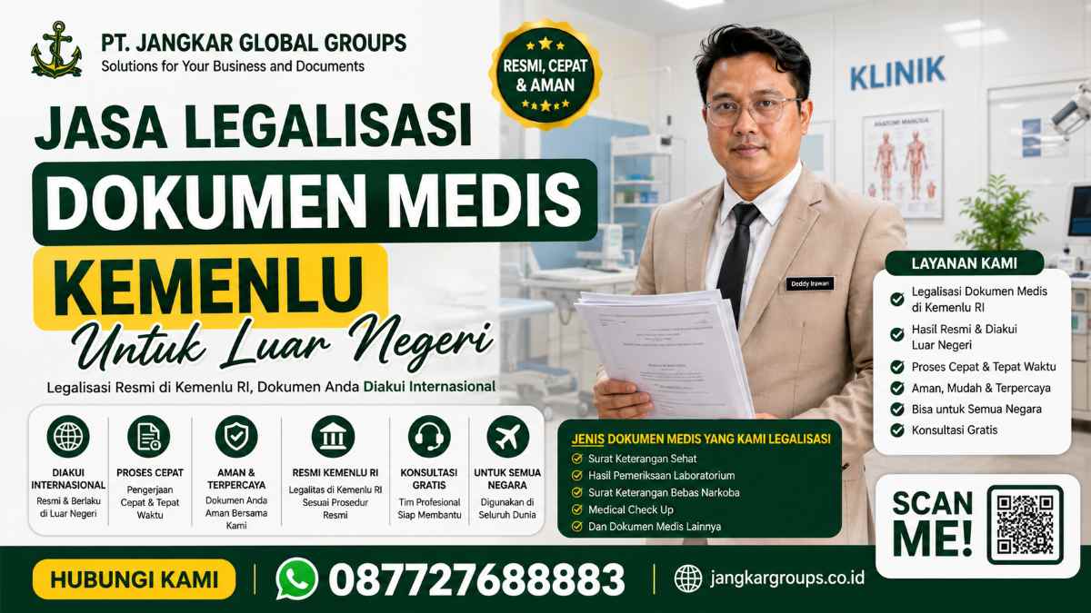 Jasa Legalisasi Dokumen Medis Kemenlu untuk Luar Negeri