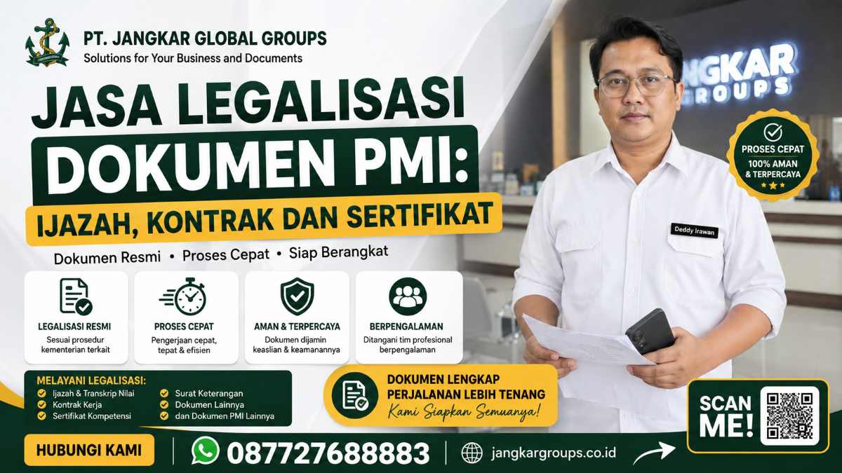 Jasa Legalisasi Dokumen PMI Ijazah Kontrak dan Sertifikat