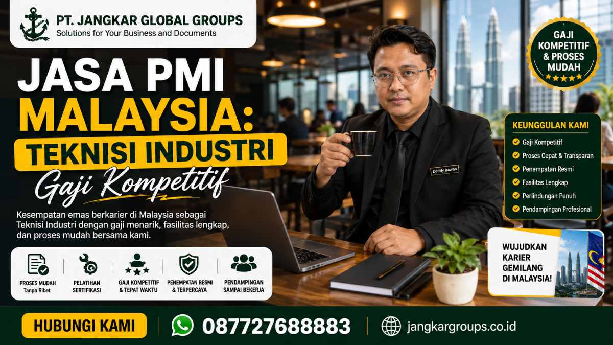 Jasa PMI Malaysia Teknisi Industri Gaji Kompetitif