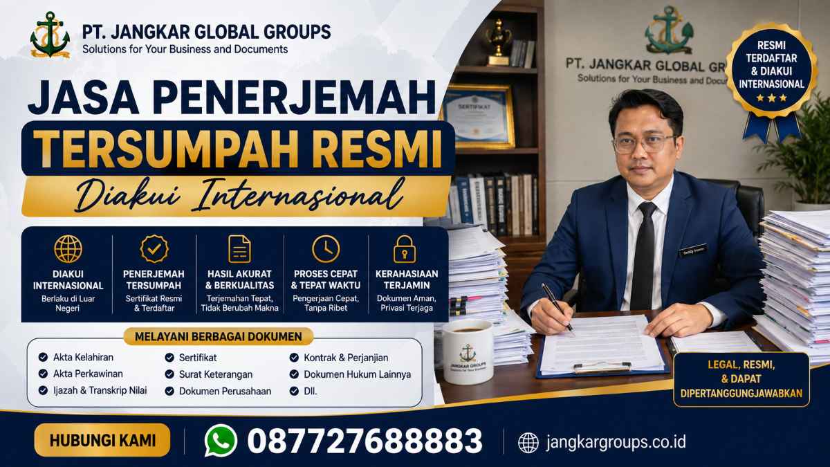 Jasa Penerjemah Tersumpah Resmi Diakui Internasional