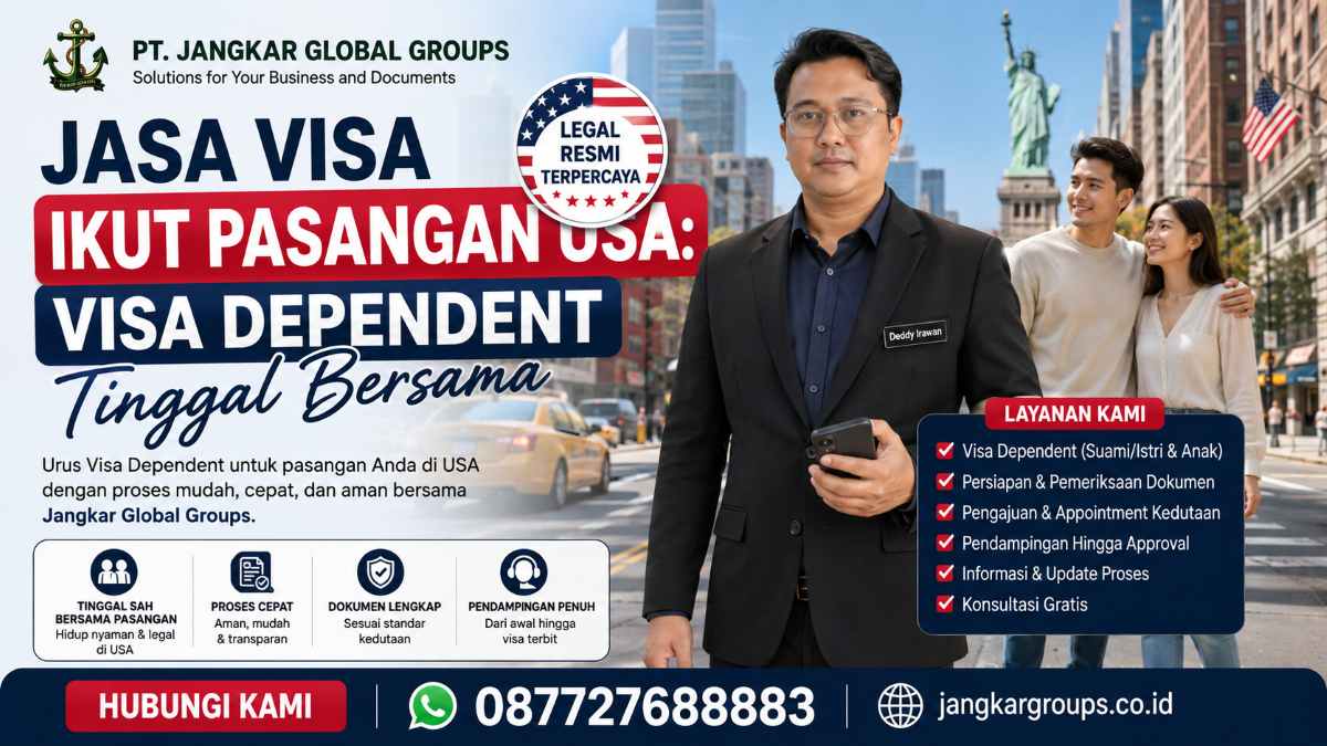Jasa Visa Ikut Pasangan USA Visa Dependent Tinggal Bersama