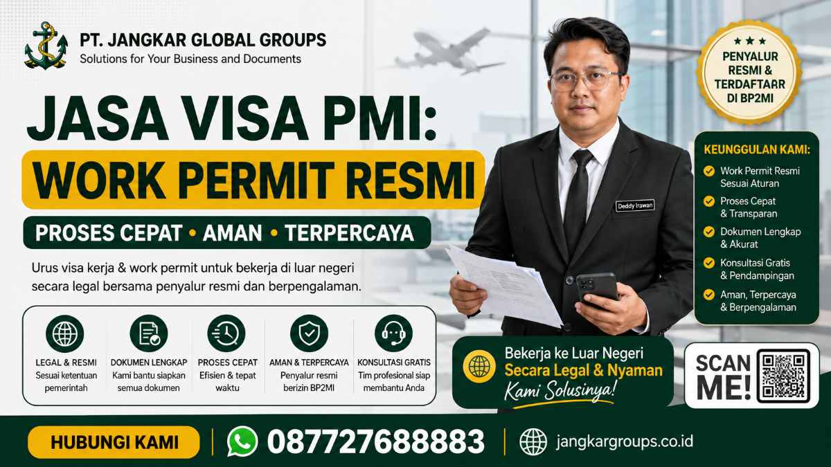 Jasa Visa PMI Work Permit Resmi PT Jangkar Global Groups