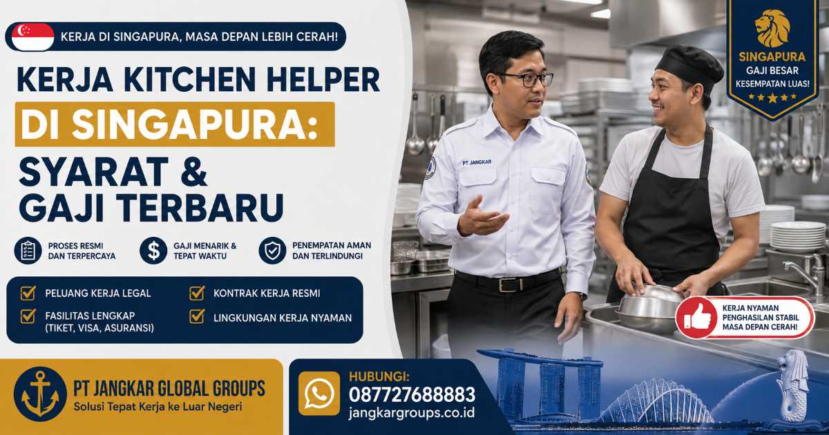 Kerja Kitchen Helper di Singapura Syarat & Gaji Terbaru