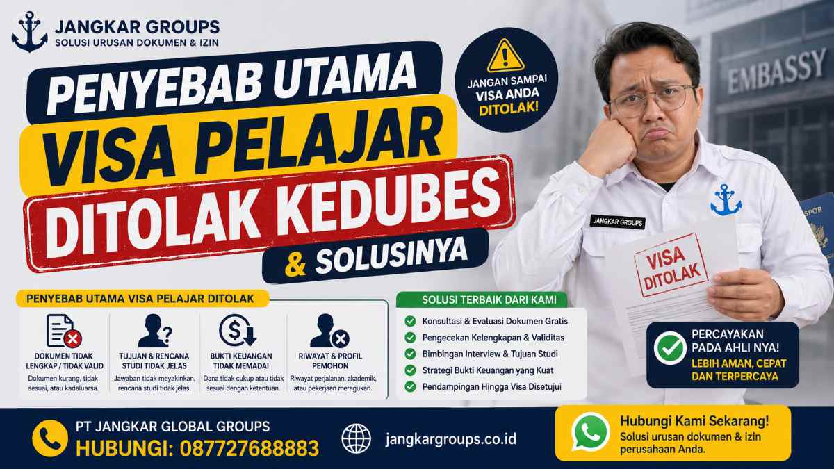 Penyebab Utama Visa Pelajar Ditolak Kedubes & Solusinya