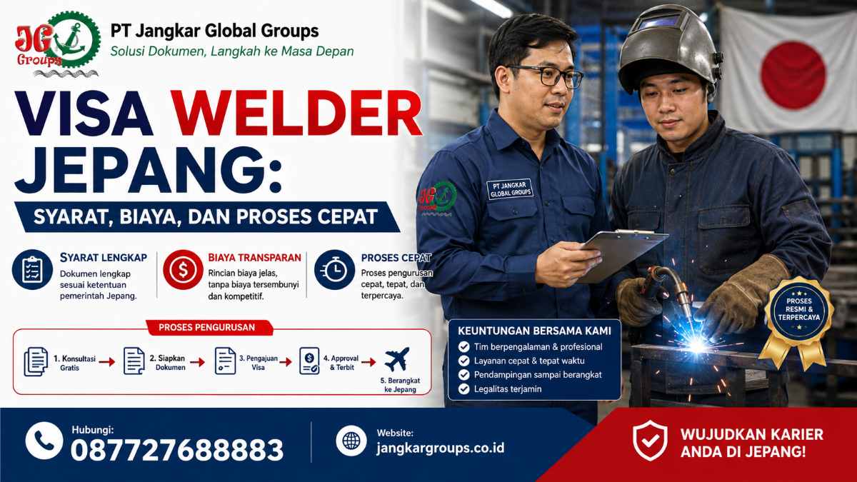 Visa Welder Jepang Syarat, Biaya, dan Proses Cepat